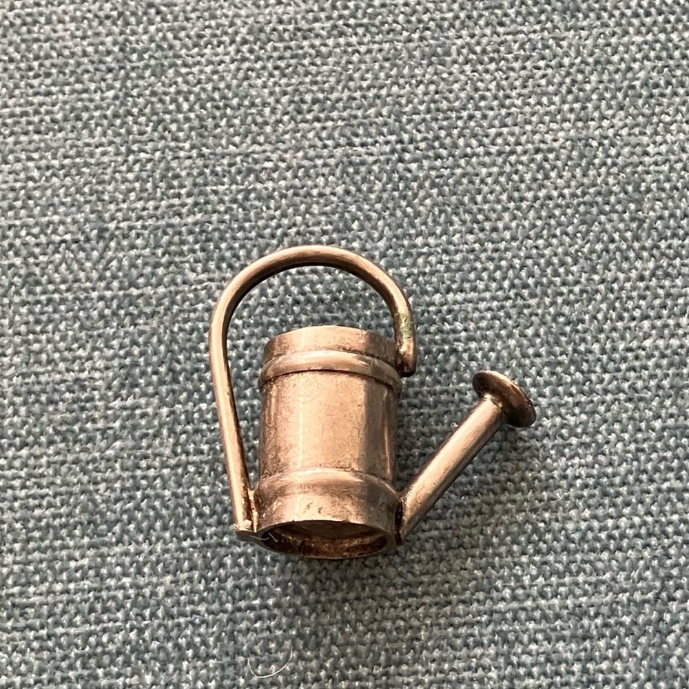 Small Silver Colored Watering Can Charm